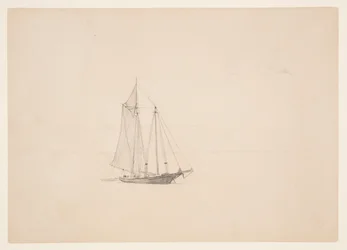 Schoener met bijboot