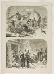 Thanksgiving Day-Ways and Means en Thanksgiving Day-Arrival at the Old Home