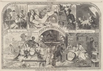 Thanksgiving Day, 1860 - De Twee Grote Klassen van de Samenleving, gepubliceerd 1860