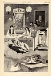 De Chinezen in New York - Scène in een clubhuis in Baxter Street, uit Harper
