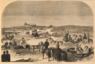 De rit in het Central Park, New York, september 1860, uit Harper