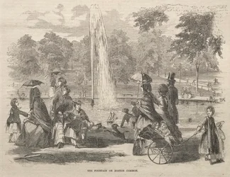De fontein op Boston Common, 1857