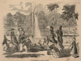 De fontein op Boston Common, uit Ballou