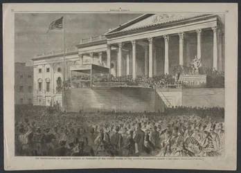 De Inauguratie van Abraham Lincoln als President van de Verenigde Staten, 4 maart 1861, 1861