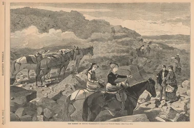 De top van Mount Washington, uit Harper’s Weekly, 10 juli 1869