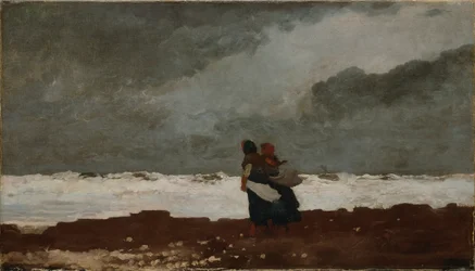 Twee figuren aan zee