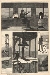 Wachttoren, Hoek van Spring en Varick Streets, New York, uit Harper