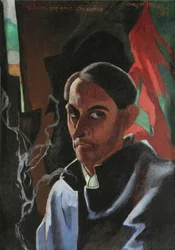 De laatste sigaret van de veroordeelde zelfportret, 1924