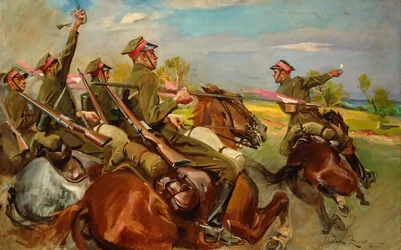 Poolse cavalerie in de aanval