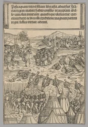 Capitulatie van een Franse stad, plaat 12 uit Historische scènes uit het leven van keizer Maximiliaan I van de Triomfboog