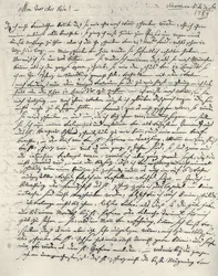 Wolfgang Amadeus Mozart (1756-1791) Oostenrijkse componist. Eigenhandige brief aan de vader. Wenen 6 december 1783
