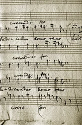 Werkpartituur van het Requiem van Wolfgang Amadeus Mozart (muziekpartituur)