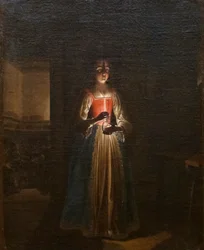 Vrouw met lantaarn