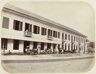 Handelshuizen te Batavia aan Pasar Pisang