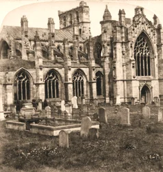 Melrose Abbey, Melrose, Schotland, 1896