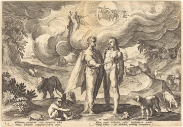 Prometheus maakt de mens en bezielt hem met vuur uit de hemel