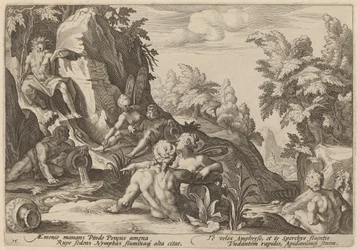 De Riviergod Peneus Omringd door Andere Godheden