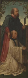 Sint Matthias () en een schenker (recto); Sint Andreas (verso)