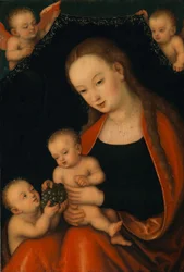 De Maagd en het Kind met het Kind Johannes de Doper en Engelen