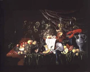 Stilleven met Fruit en een Kreeft
