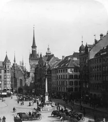 Marienplatz, München, Duitsland, ca. 1900