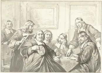 De overlieden van het Sint Lucasgilde te Haarlem, 1675