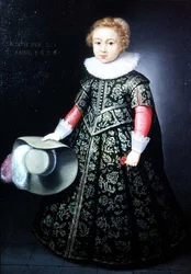 Portret van een kleine jongen van twee en een half jaar