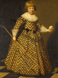 Portret van een jongen met een kolfstok