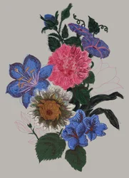 Levendige bloemenillustratie