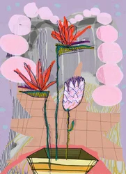 Levendige tropische bloemen