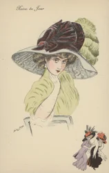 Reine du Jour, mooi meisje met grote hoed