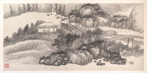 Landschappen van de Twaalf Maanden, ca. 1685 (album van twaalf schilderijbladen; inkt op papier)