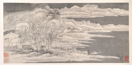 Landschappen van de Twaalf Maanden, ca. 1685 (album van twaalf schilderijbladen; inkt op papier)