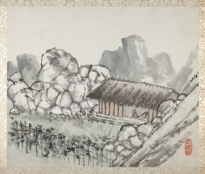 Album van landschappen en kalligrafie voor Liu Songfu