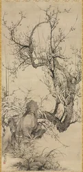 Pruimen, Bamboe en Orchidee