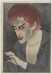 Acteur Morita Kanya XIII (1907-75) als Jean Valjean, 1921