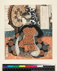 Hisakataya Goban Tsuzuki, een vijfdelig schilderij voor de Hisakataya Groep, ca. 1827