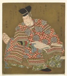 Minamoto no Yoshiie, uit de serie Zes Onsterfelijke Samoerai Dichters (Buke Rokkasen)