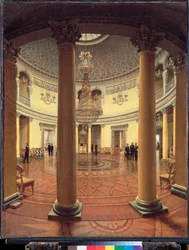 De rotonde van het Winterpaleis in Sint-Petersburg
