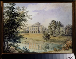 Uitzicht op het Pavlovsk-paleis (Sint-Petersburg)