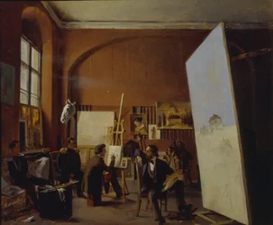Atelier van de schilder Graaf Vasily Maksutov, 1858