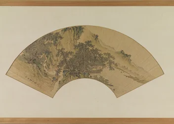 Geleerde in paviljoen aan het water