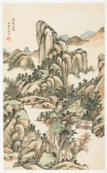 Bergkleur op Mount Liangchang, uit een album van 12 bladen
