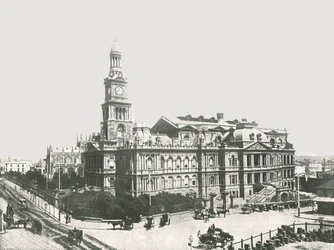 Het Nieuwe Stadhuis, Sydney, Australië, 1895