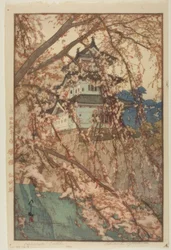 Hirosaki Kasteel, uit de serie "Acht Zichten van Kersenbloesems"