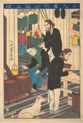 In een buitenlands restaurant, 10e maand, 1860