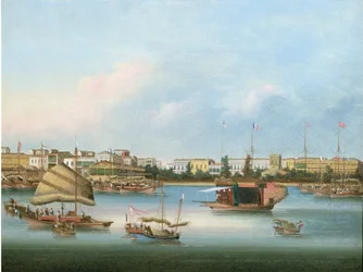 De Hongs in Canton, ca. 1855