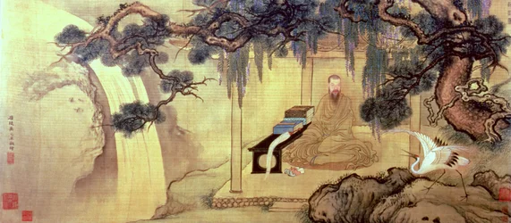 De afbeelding van de dichter Wang Yuyang