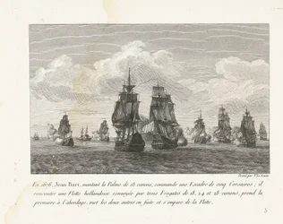 Jan Bart valt met zijn eskader een Hollandse vloot aan, 1676
