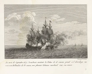 Jan Bart verovert een Hollands fregat, 1677